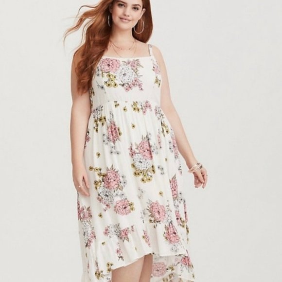 torrid Dresses & Skirts - Torrid Lined Floral High Low Sun Dress